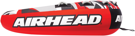 Airhead Mega Slice towable water tube by Bill's Exhausts, featuring bright colors and multiple handles for fun on the water.