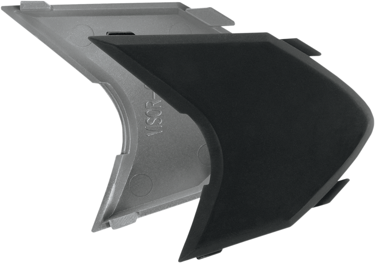 Bill's Exhausts ICON Variant™ Side Plates in Rubatone Black, showing textured black helmet side panel replacement part.