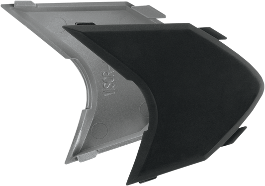 Bill's Exhausts ICON Variant™ Side Plates in Rubatone Black, showing textured black helmet side panel replacement part.