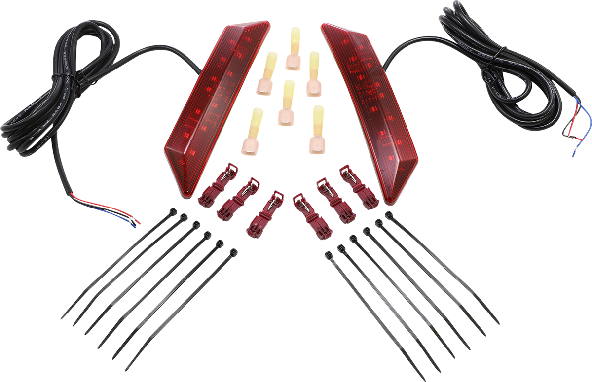 Bill's Exhausts SHOW CHROME LED Fender Marker Light 41-412 for engine, featuring a chrome finish and bright LED illumination.