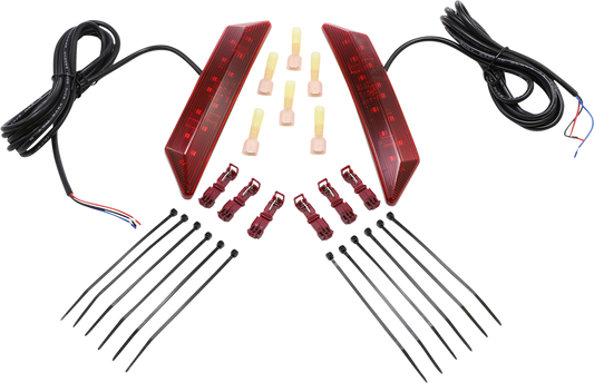 Bill's Exhausts SHOW CHROME LED Fender Marker Light 41-412 for engine, featuring a chrome finish and bright LED illumination.