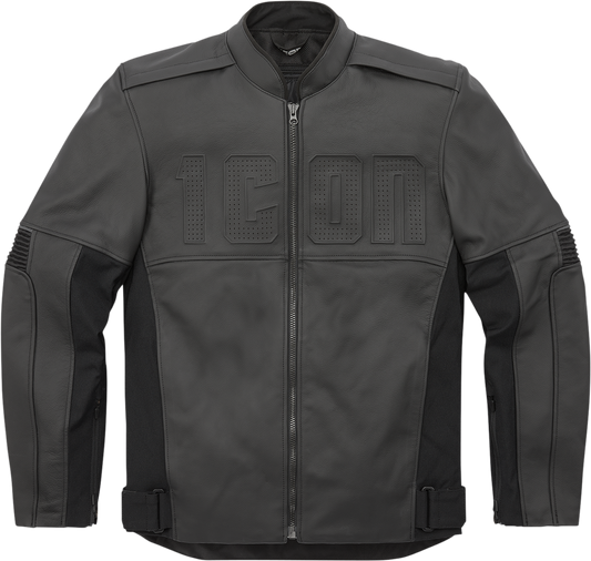 Bill's Exhausts ICON Motorhead3™ Black Jacket in Medium, showcasing the stylish, durable jacket with sleek design and branding details.