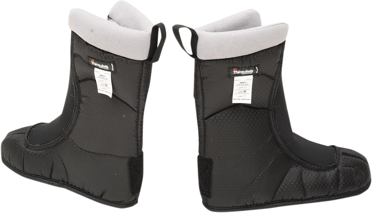 Black ARCTIVA Boot Liners for mechanized boots, size 6, designed for Bill's Exhausts mechanical boots.