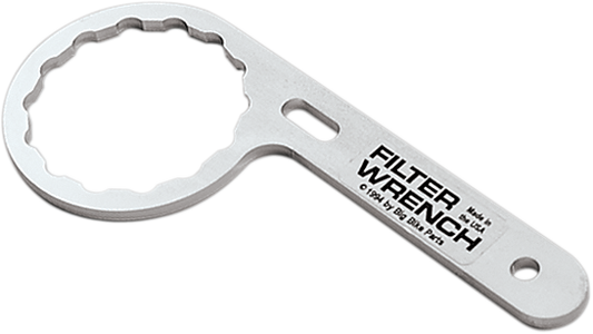 Bill's Exhausts SHOW CHROME Oil Filter Wrench for engine, designed for oil filter removal and installation.
