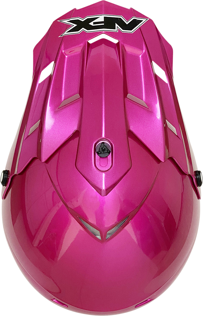 Fuchsia AFX FX-17 helmet in XL size with aerodynamic design, stylish motorcycle helmet by Bill's Exhausts.