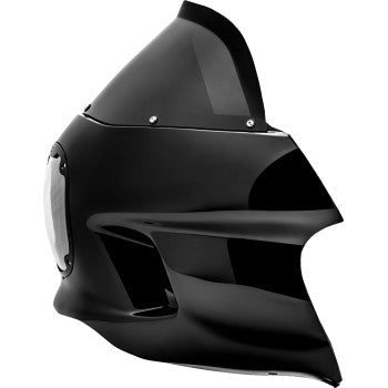 Bill's Exhausts SADDLEMEN Mini Fairing seat for Softail motorcycles, showcasing its sleek, contoured design and durable material.