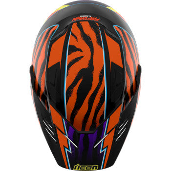 Bill's Exhausts ICON Elsinore™ helmet in Rad Dawn orange, small size, featuring a sleek motorcycle helmet design.