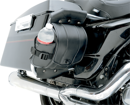 Bill's Exhausts Saddlemen Saddlebag Guard Bag Set for touring motorcycle, showing protective guards on the seats.