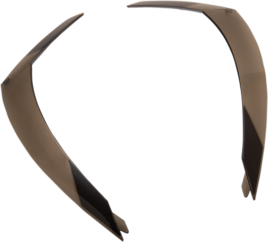 Bill's Exhausts ICON Airform™ Rear Spoiler in smoke color for helmets, showcasing sleek aerodynamic design and fitment details.
