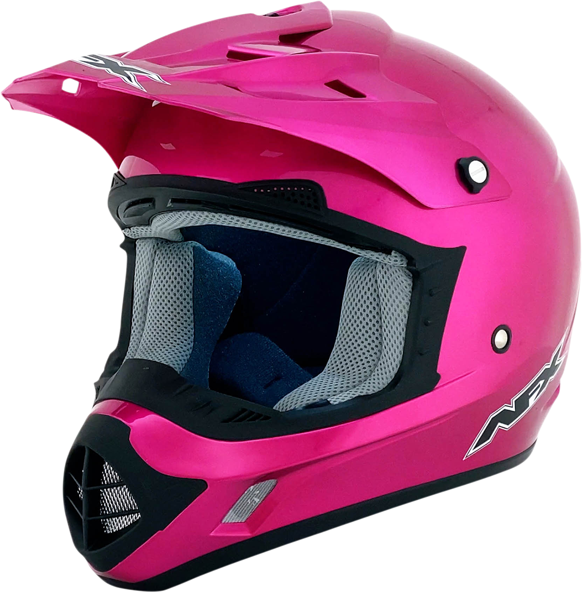 Fuchsia AFX FX-17 helmet in XL size featuring a sleek, aerodynamic design with clear visor and vibrant color.