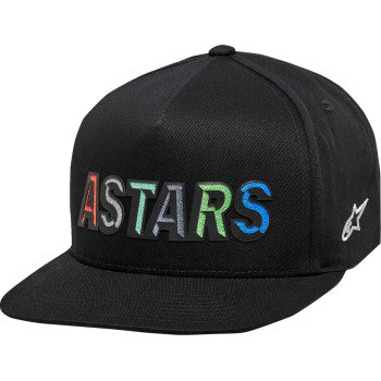 Black AlpinesStars Candy Hat, one size, with a casual brim and adjustable strap, featuring brand logo embroidery