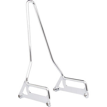 Chrome BILTWELL EXFIL Sissy Bar for FXD motorcycles, featuring sturdy metal construction and sleek design for added passenger comfort.
