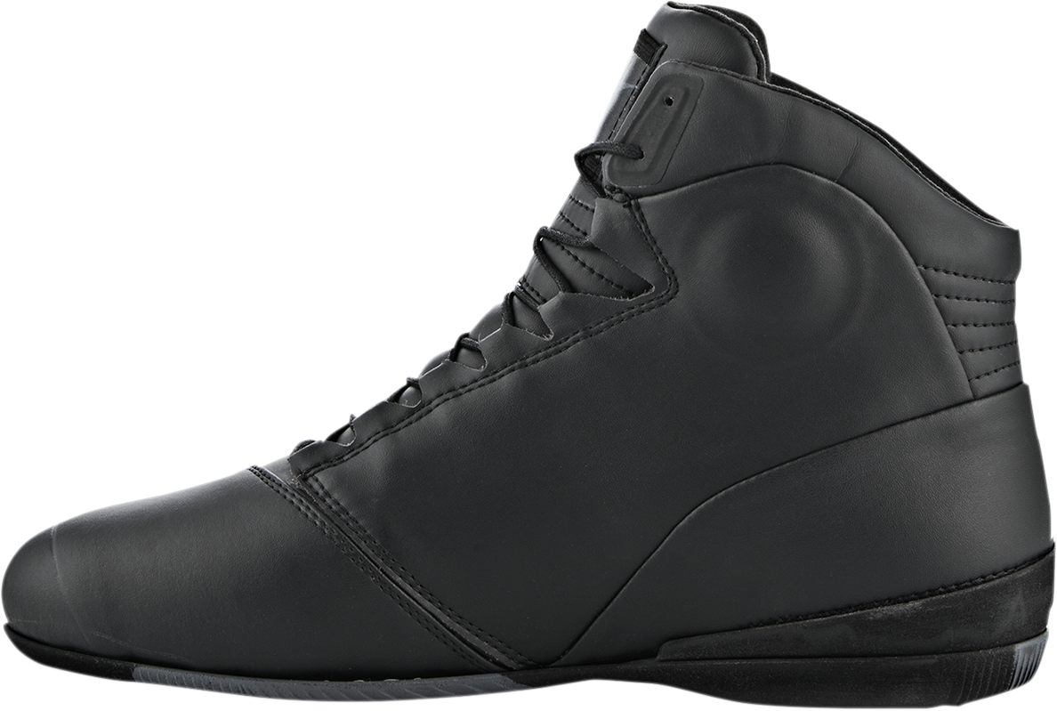 Black Alpinestars Centre Shoes in US 10.5 with sleek design, featuring the Alpinestars logo and casual sneaker style.