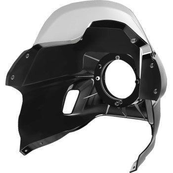 SADDLEMEN Mini Fairing seat for Low Rider Softail motorcycles 2018-2024, shown on a Harley Softail bike.