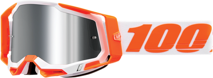 100% Racecraft 2 Goggles - Orange - Silver Flash Mirror 50010-00013 - Howling Moto