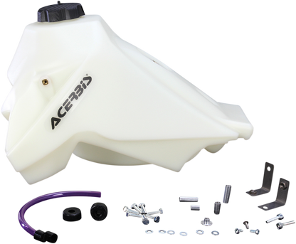 Acerbis Honda gas tank in natural finish, 3.1-gallon capacity, designed for motorcycle body replacement