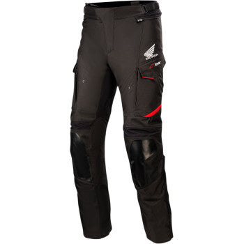 Black Alpinestars Halo Drystar® Pants in XL size, featuring durable motorcycle gear design and protective material.