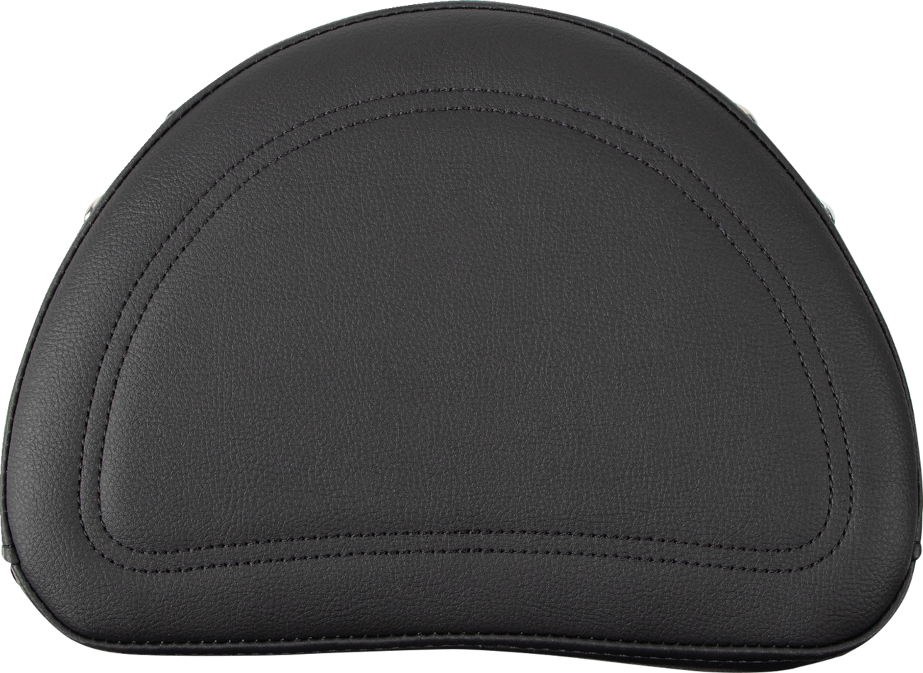 Bill's Exhausts SADDLEMEN Explorer Special Studded Seat with backrest for Softail motorcycles, featuring studded design and comfortable padding.