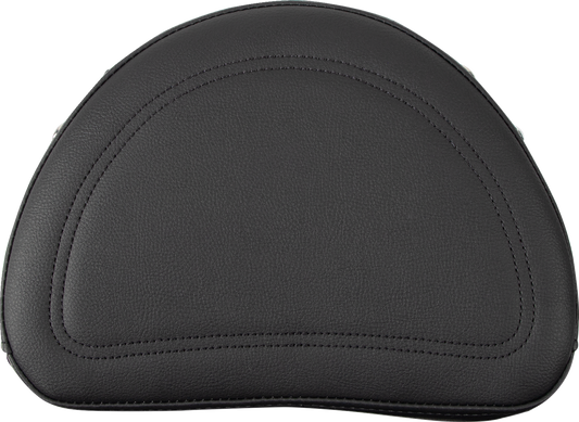 Bill's Exhausts SADDLEMEN Explorer Special Studded Seat with backrest for Softail motorcycles, featuring studded design and comfortable padding.