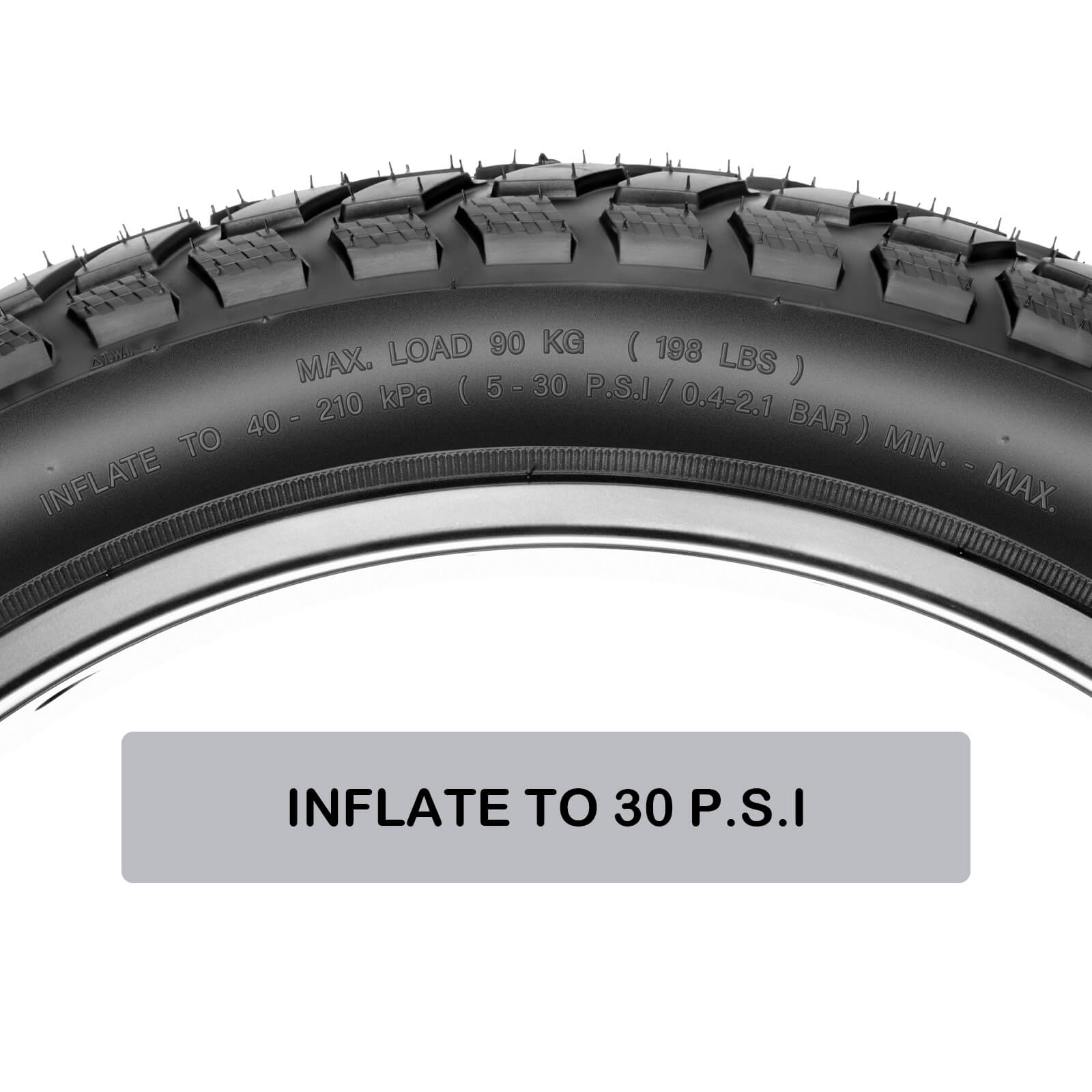 Hycline R4FT fat bike and e-bike tire with rugged tread pattern, designed for off-road riding and durability.