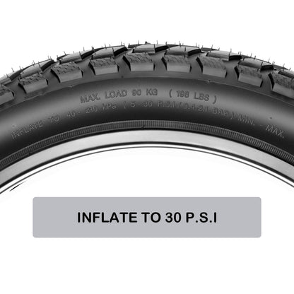 Hycline R4FT fat bike and e-bike tire with rugged tread pattern, designed for off-road riding and durability.