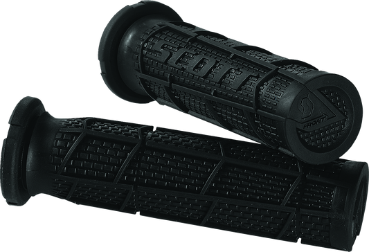 Black Scott Radial Waffle ATV engine grip with textured surface, designed for secure handling and durability.