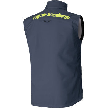 Alpinestars Techstar gray softshell vest in 2XL, featuring a lightweight design with a stand-up collar and zip closure.