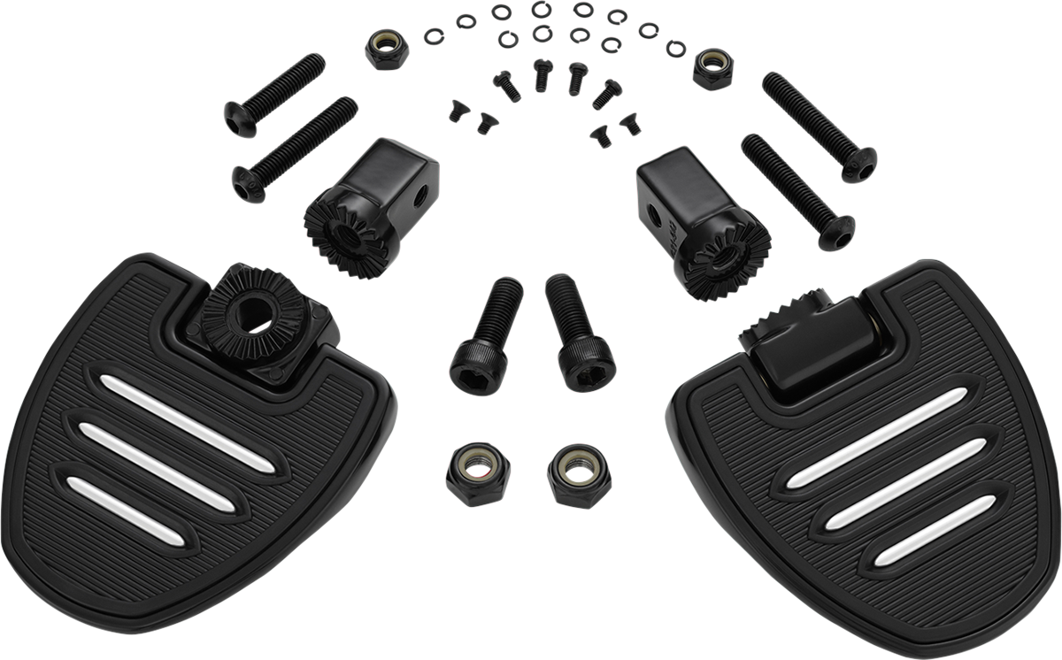 Black SHOW CHROME Driver Board for GL1800 Mini engine, compatible with Bill's Exhausts, shown with mounting holes and electrical connectors.