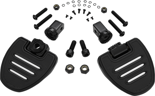 Black SHOW CHROME Driver Board for GL1800 Mini engine, compatible with Bill's Exhausts, shown with mounting holes and electrical connectors.