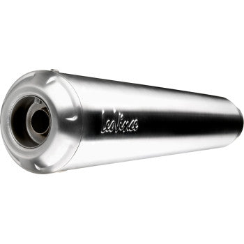 Open box Leovince Classic Racer dual mufflers for Street Twin 2016-2018 motorcycle, polished exhaust system, brand Bill's Exhausts.