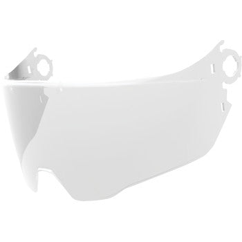 Clear ICON Elsinore MX helmet shield for motocross helmets, designed by Bill's Exhausts, showing the transparent visor in detail.
