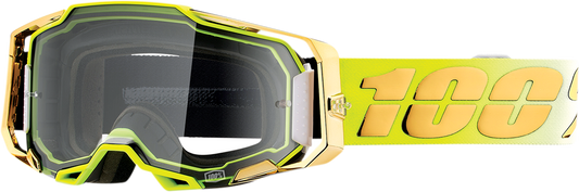 Clear Armega goggles by Bill's Exhausts with a sleek design, featuring adjustable straps and clear lens for optimal visibility.