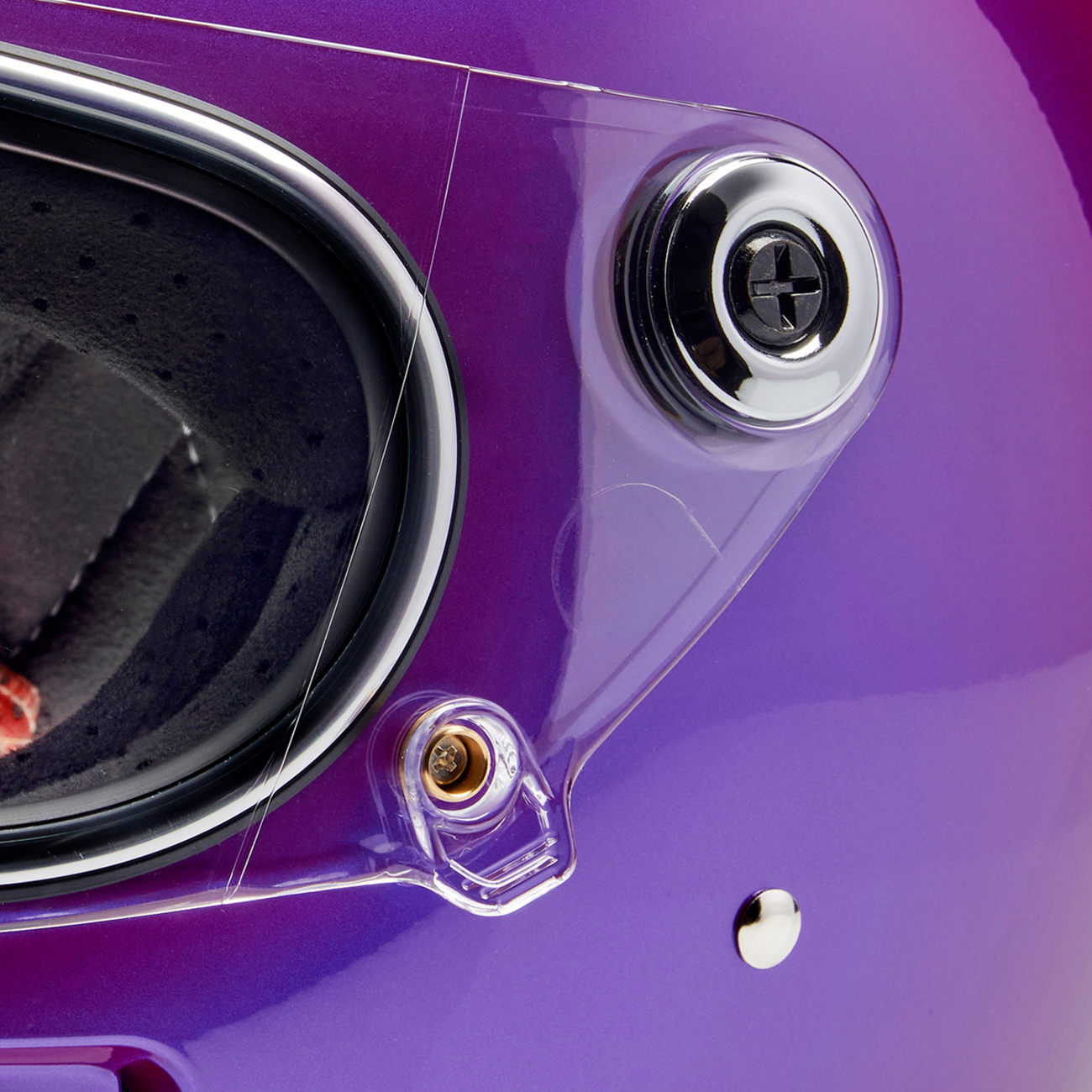 BILTWELL Gringo SV helmet in metallic grape color, 2XL size, featuring a glossy finish and aerodynamic design.