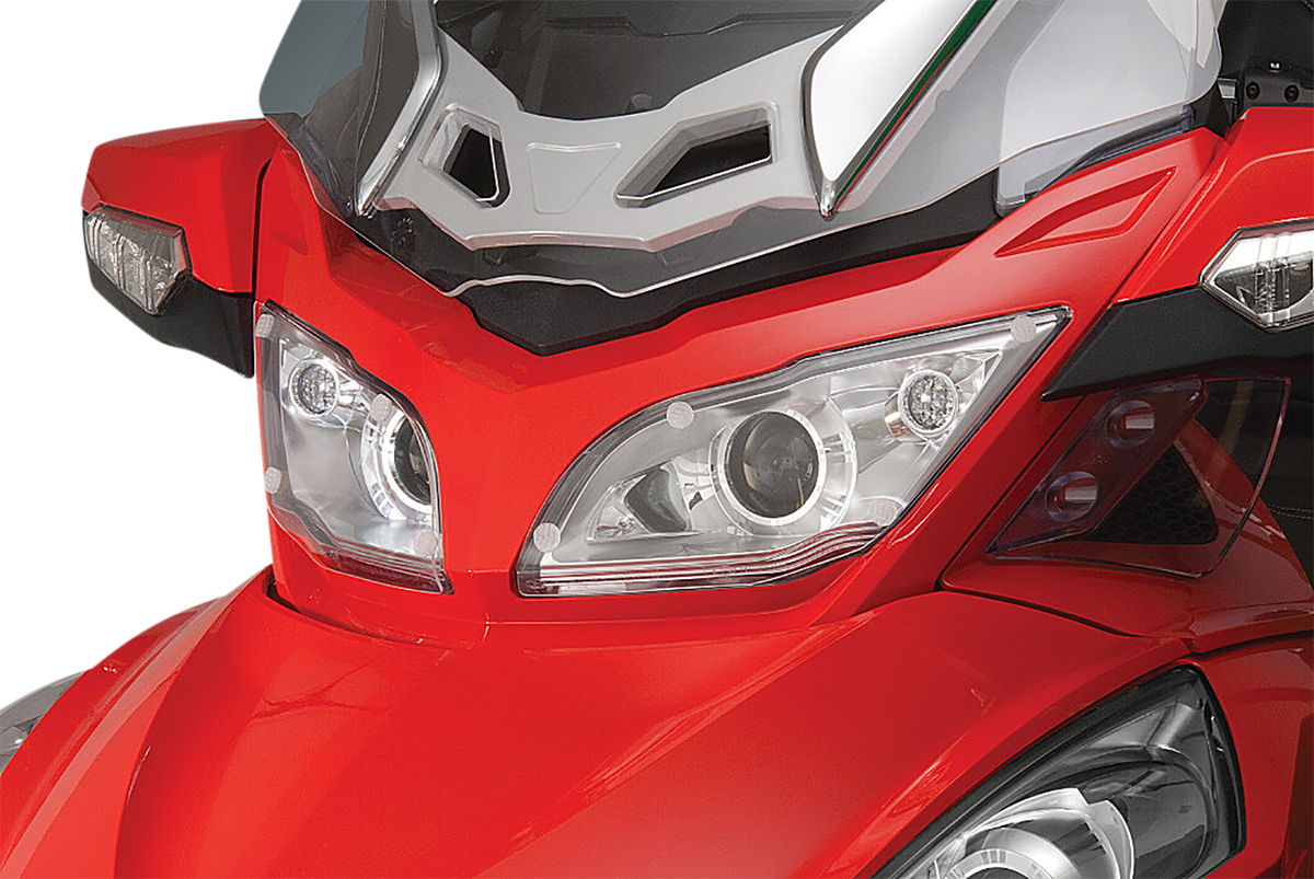 Can-Am SHOW CHROME Amber Marker Light for engine, featuring a sleek chrome finish and visible amber lens.