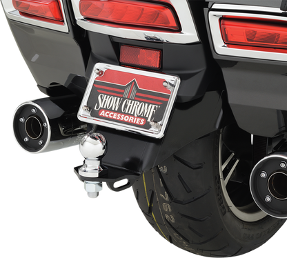 Bill's Exhausts SHOW CHROME Venture 61-120 trailer hitch engine part with chrome finish, designed for vehicle towing.