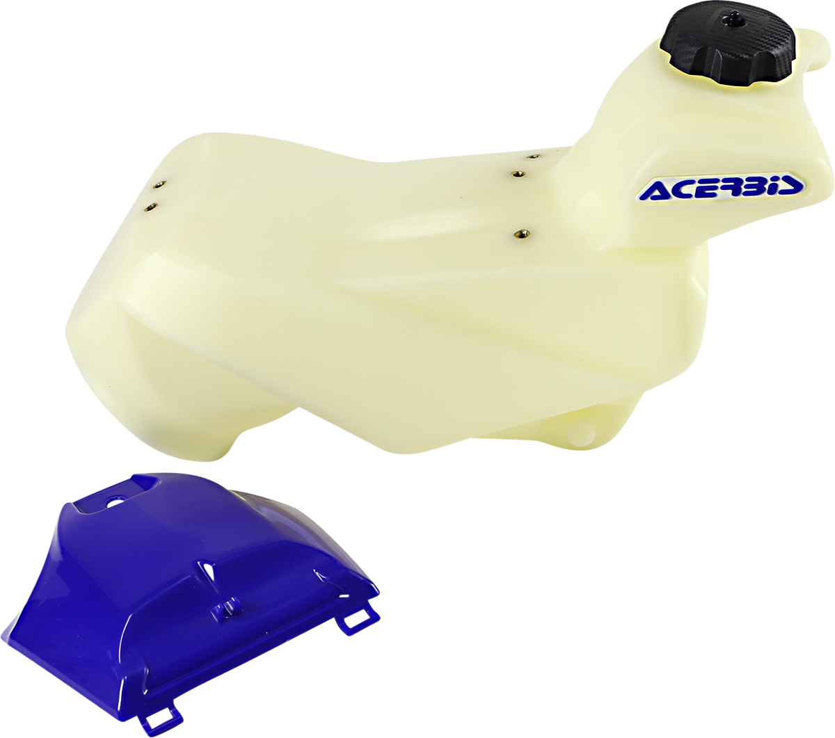 A natural-colored ACERBIS gas tank for Yamaha YZ250/450F, 2.6 gallons, designed for 2019-2023 models.