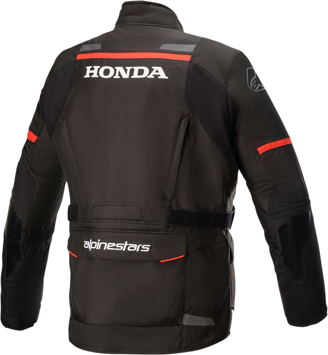 Black ALPINESTARS Honda Andes v3 Drystar® motorcycle jacket in 4XL, featuring protective armor and durable textile construction.