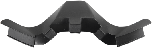 Black ICON Airflite™ Nose Guard for helmets, featuring sleek design and durable construction, compatible with Bill's Exhausts helmets.