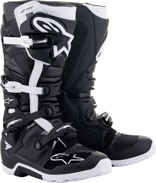 Alpinestars Tech 7 Enduro Drystar® Boots in black with sturdy design and ankle protection, US size 13.