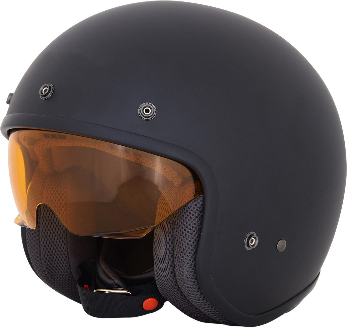 Matte black AFX FX-142 helmet in XS size, showing sleek design and matte finish, ideal for motorcycle riding safety and style.