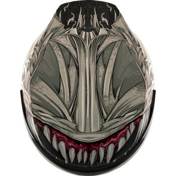 ICON Domain™ Helmet Grand Maw in gray, 3XL size, featuring a sleek helmet design with bold graphics and ventilation details.
