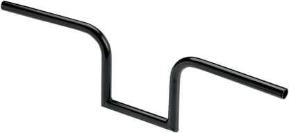 Black BILT WELL Frisco handlebar for motorcycles, showcasing a sleek, curved design ideal for custom bike builds.