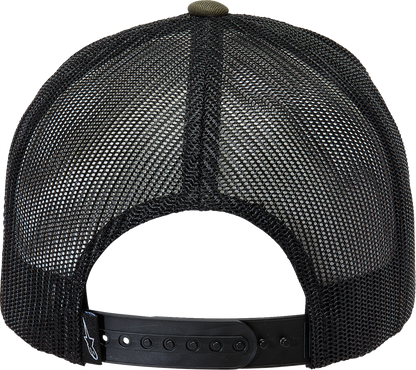 Bill's Exhausts Alpinstars Cali 2.0 Hat in military black, one size, featuring a classic cap design with embroidered branding.