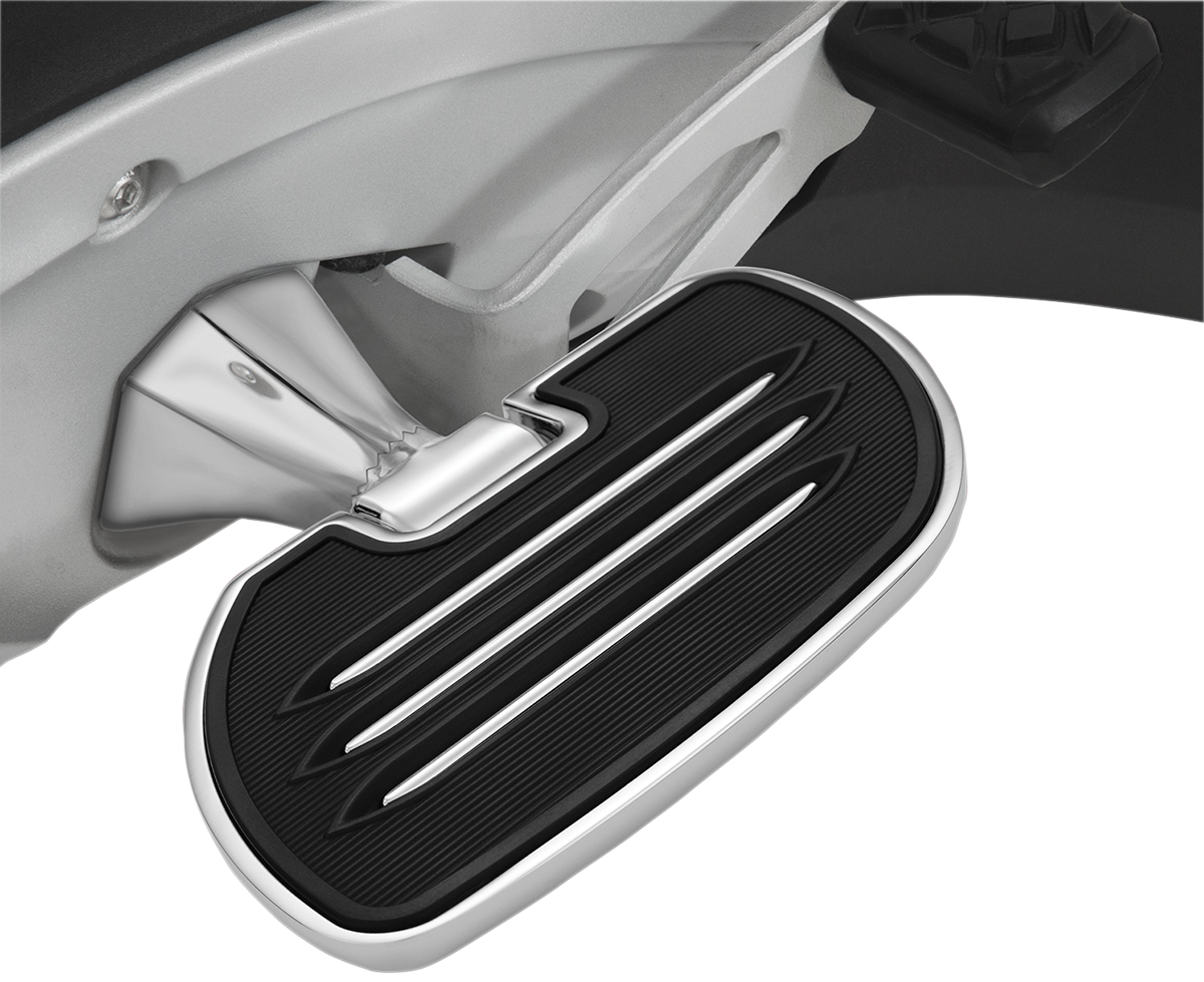 Chrome Show Chrome Driver Board for Can-Am engine, featuring polished metal finish and detailed mounting components.
