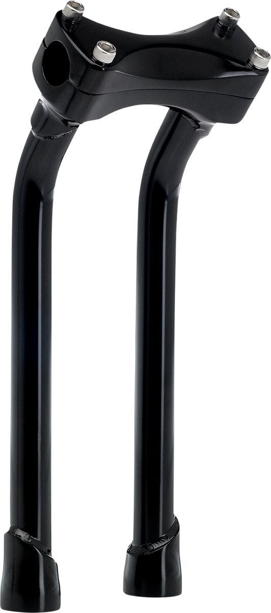 Black BILTWELL Risers Murdock Oversized Pullback Handlebars, 12-inch, designed for motorcycle handlebars.