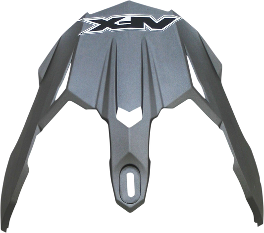 Frost gray AFX FX-39DS Peak helmet with screws, designed for motorcycle helmets, featuring durable construction and sleek style.