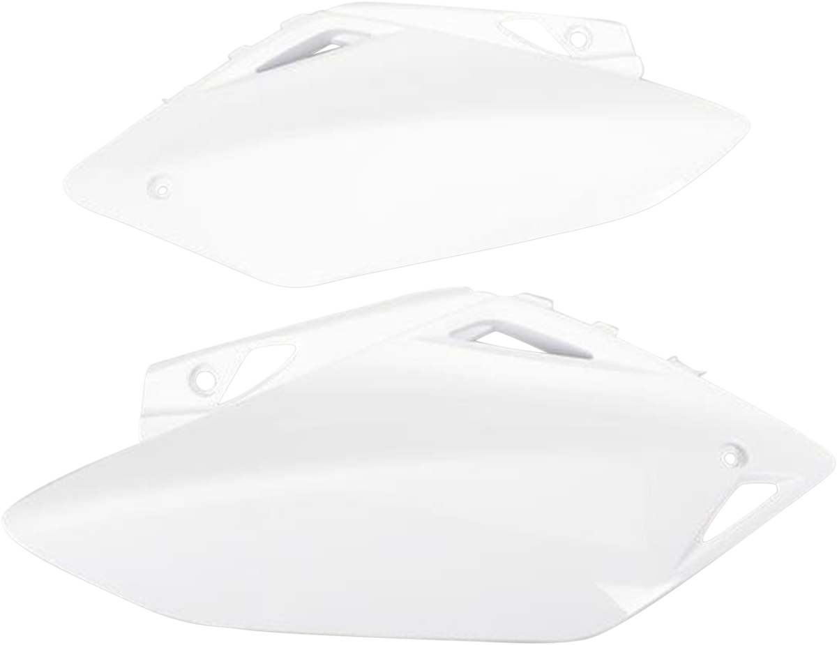 White Acerbis side panel for motorcycle body, designed for model 2082040002, with a sleek, durable finish.