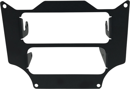 Bill's Exhausts NAVATLAS intercom/radio mounting bracket installed on Honda Talon engine, showcasing durable metal construction.