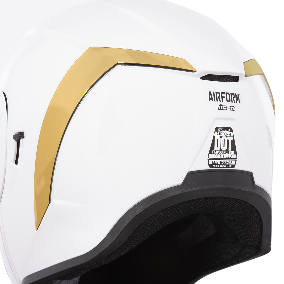 Bill's Exhausts ICON Airform™ Rear Spoiler for helmets in RST Bronze color, shown on a helmet with aerodynamic design.