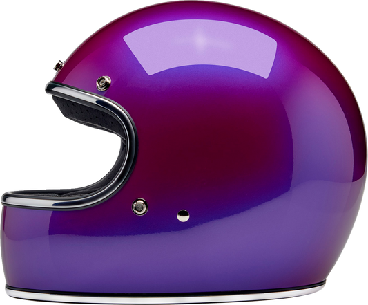 BILTWELL Gringo helmet in metallic grape color, 2XL size, featuring a smooth, shiny finish and sturdy construction.